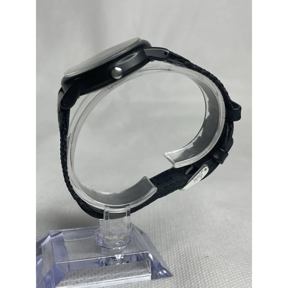 Timex Expedition Camper Watch T40011 Military Style Indiglo Black Leather Fabric